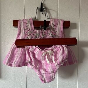 Pink Embroidered Kids Top